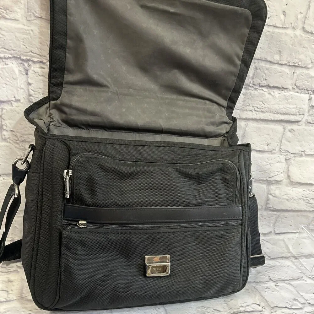 Tumi FXT Ballistic Nylon Slim Expandable Computer Flap Briefcase Black #26192D4